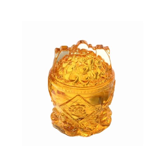 【古藝坊】招財一桶金 琉璃聚寶盆(高約6.5cm)