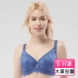 【Swear 思薇爾】香緹女伶系列E-H罩蕾絲包覆大罩女內衣(皇室藍)