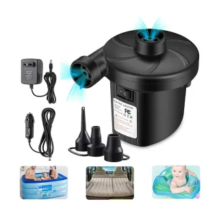 【AHOYE】充氣+洩氣電動充氣幫浦 車充+電源供電 打氣機 打氣筒