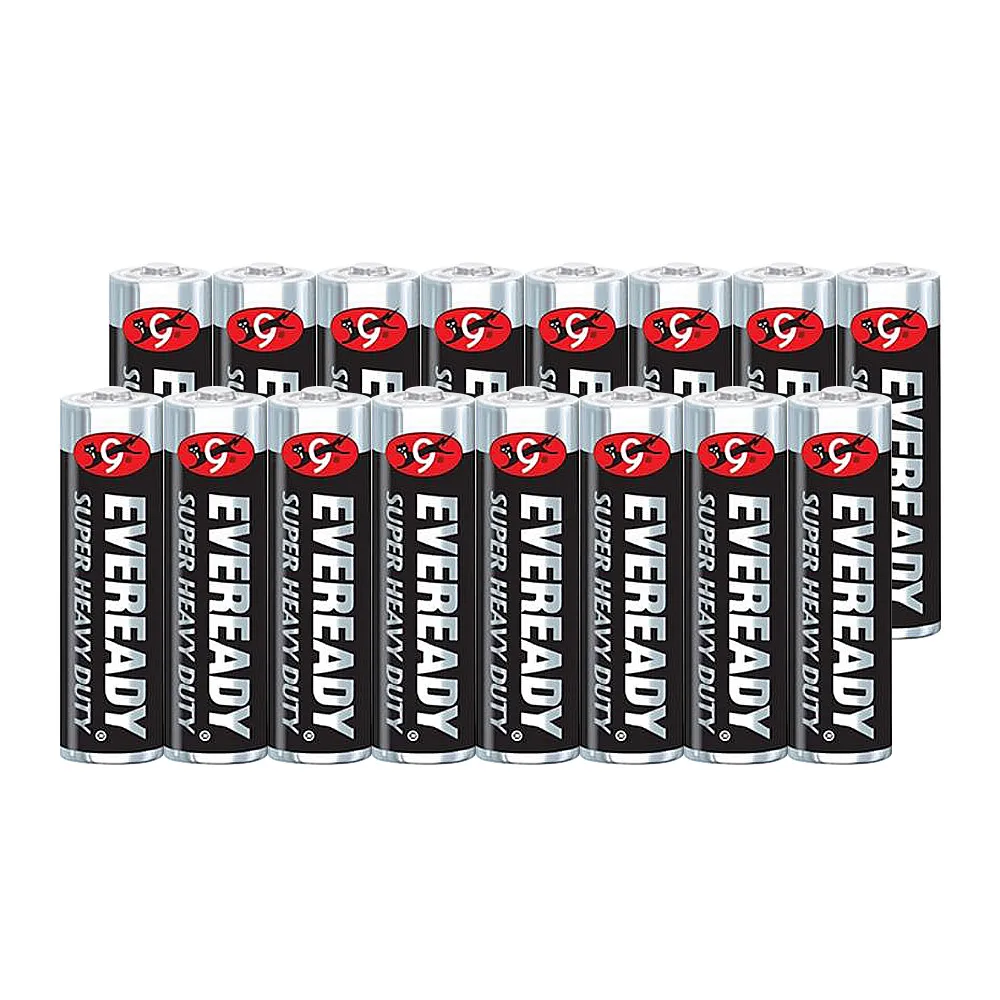 【Eveready 永備】1215SW16黑金鋼3號AA碳鋅電池160入裝(錳乾電池 黑錳電池 乾電池)