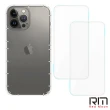 【RedMoon】APPLE iPhone13 Pro 6.1吋 手機殼貼3件組 鏡頭全包式空壓殼+9H玻璃保貼2入(i13Pro)