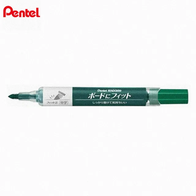 【Pentel 飛龍】彈力後壓白板筆 細~中字(2支1包)