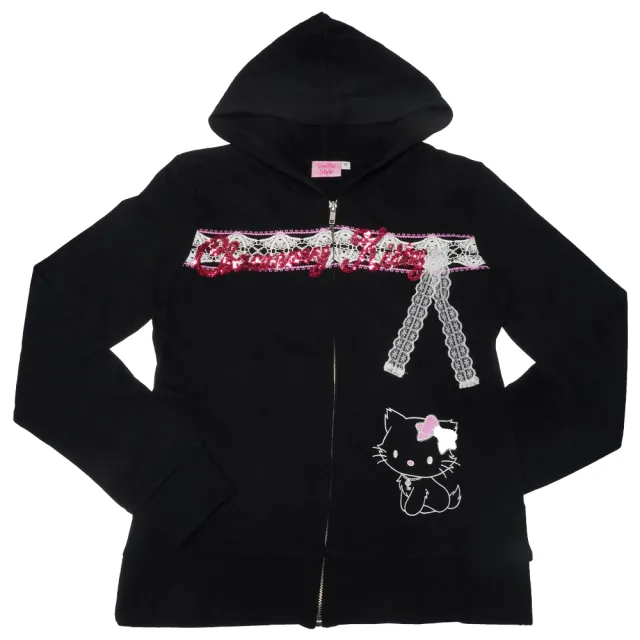 【TDL】日本進口HELLO KITTY凱蒂貓寵物貓連帽休閒外套 504017(平輸品)