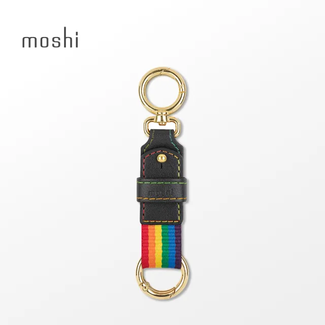 【moshi】勾扣皮革織帶鑰匙