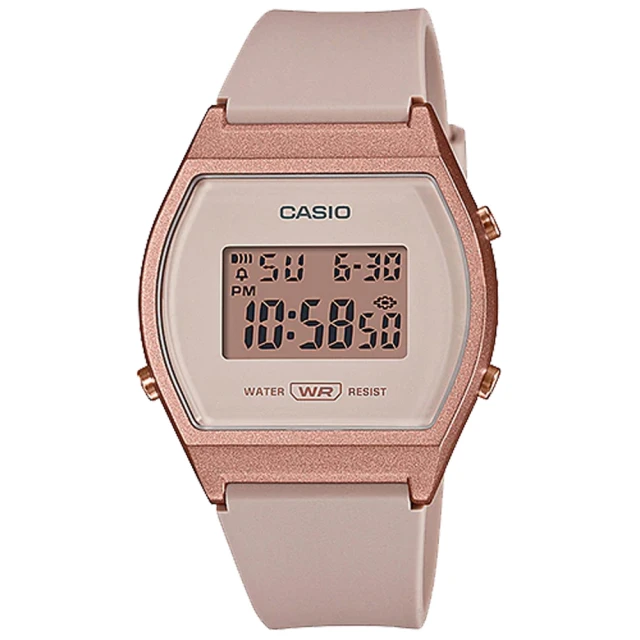 【CASIO 卡西歐】電子錶 橡膠錶帶 防水50米 LED背光(LW-204-4A)
