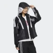 【adidas 愛迪達】外套 Sport Jacket Color 女款 愛迪達 連帽外套 尼龍平紋布 輕盈 黑 白(H09730)