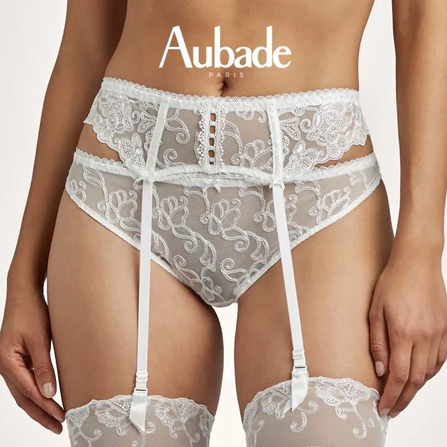 【Aubade】永恆蕾絲吊襪帶-TC(白)
