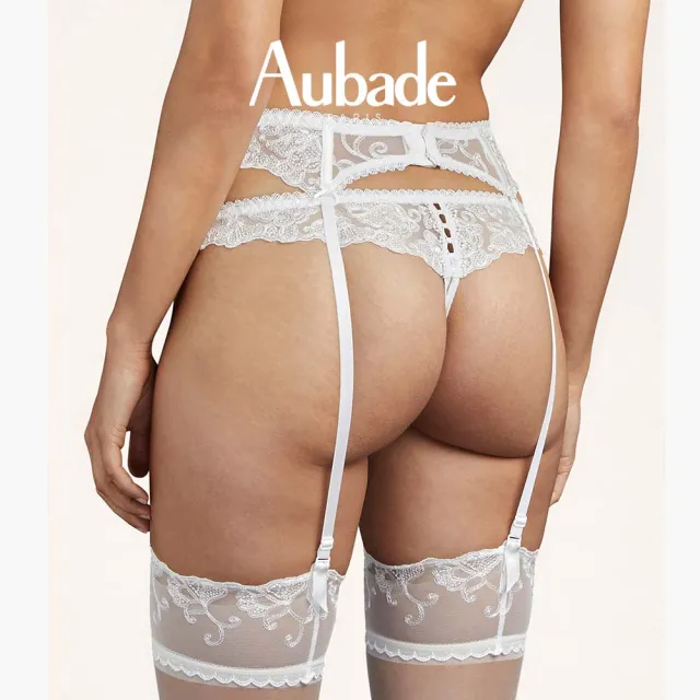 【Aubade】永恆蕾絲吊襪帶-TC(白)
