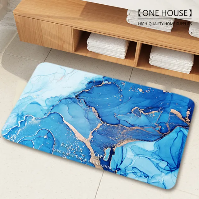 【ONE HOUSE】軟式硅藻土速乾吸水地墊 60x40cm(2入)