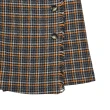 【AZUR】蘇格蘭格紋排釦抽鬚造型短裙