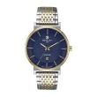 【Bentley 賓利】Gentle Glamour系列 簡約手錶(藍/金銀 BL1855-10MTNI)