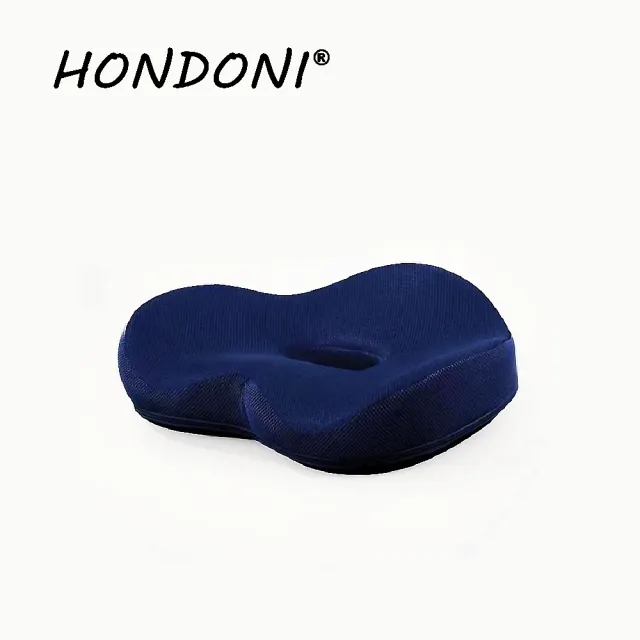 【HONDONI】新款5D全貼合式美臀坐墊記憶坐墊 痔瘡坐墊 減壓坐墊 舒壓坐墊(透氣舒爽藏青)