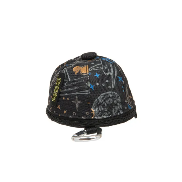 【OUTDOOR 官方旗艦館】SNOOPY史努比聯名款太空人系列帽子造型零錢包-黑色