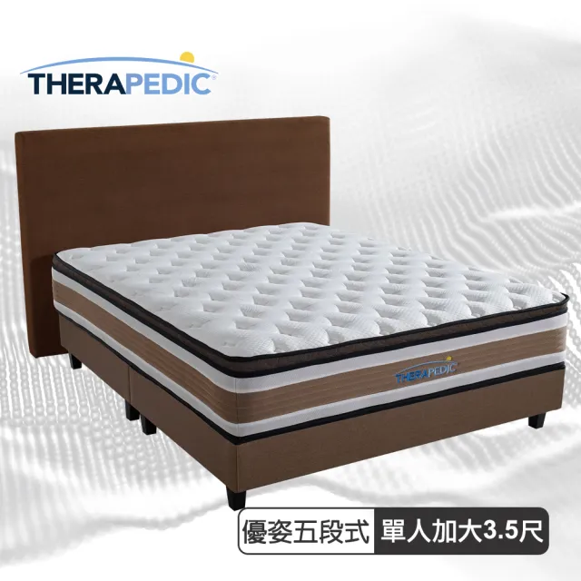 【Therapedic 沛迪醫生】優姿三代護脊三段式獨立筒三線彈簧床墊(單人加大)