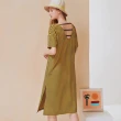 【OUWEY 歐薇】夏日休閒條紋露背連身裙3212177707(黃/深綠)