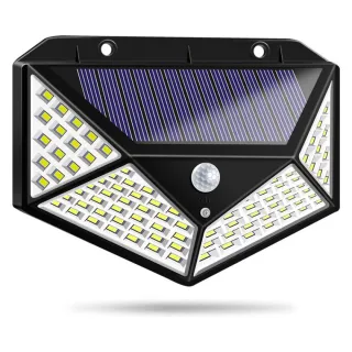 【格琳生活館】戶外鑽石型LED太陽能充電感應燈(IP65防水等級)