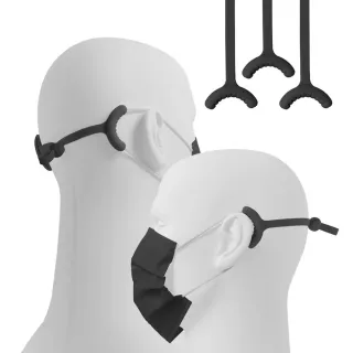 【Bone】舒壓口罩綁 MaskTie - 黑色組(口罩掛繩 掛繩 減壓 綁帶 綁繩)