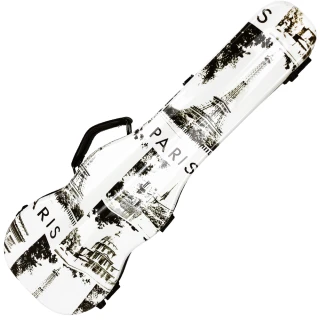 【JYC Music】1/2 小提琴盒 彩繪巴黎款/具備溼度計/羽量級複合材料(彩繪巴黎款)