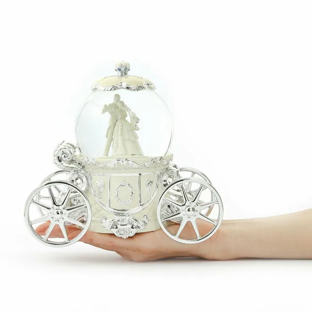 【JARLL 讚爾藝術】愛情圓舞曲 水晶球音樂盒(燈光效果 結婚禮物 婚禮小物)