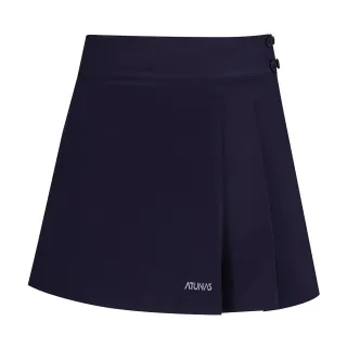 【ATUNAS 歐都納】女款休閒透氣彈性短裙(A2PA2112W深藍/戶外休閒/時尚有型)