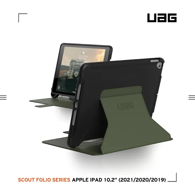 【UAG】iPad 10.2吋耐衝擊極簡保護殼-綠(UAG)