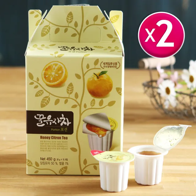【Honey Citron Tea】蜂蜜柚子隨身茶球X2盒(30gX15顆/盒)