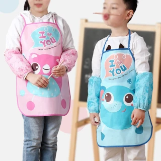 【Dagebeno荷生活】兒童家事圍勞作裙袖套組 美術課廚藝課必備