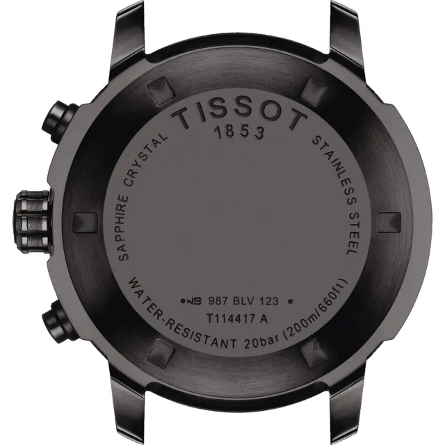 【TISSOT 天梭】T-Sport系列 PRC200 競速三眼計時手錶 送行動電源 畢業禮物(T1144173305700)