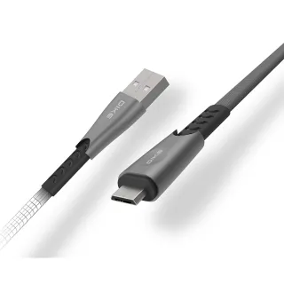 【DIKE】DLM512鋅合金橢圓編織1.2M快充線Mirco USB充電線(2A強化充電)