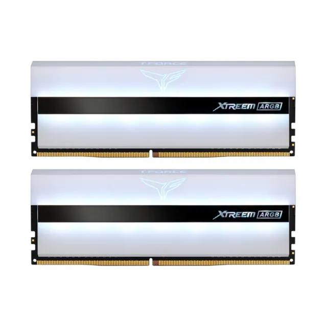 【Team 十銓】T-FORCE XTREEM ARGB WHITE DDR4-3200 32GBˍ16Gx2 CL16 桌上型超頻記憶體