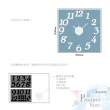 【iINDOORS 英倫家居】立體壁貼時鐘 白色數字 3種創意變化(台灣製造 超靜音高品質機芯)