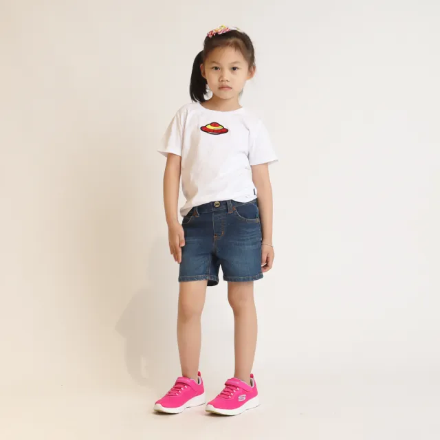 【Lee 官方旗艦】童裝 短袖T恤 / 飛碟繡標 天鵝白 標準版型(LL200213K14)