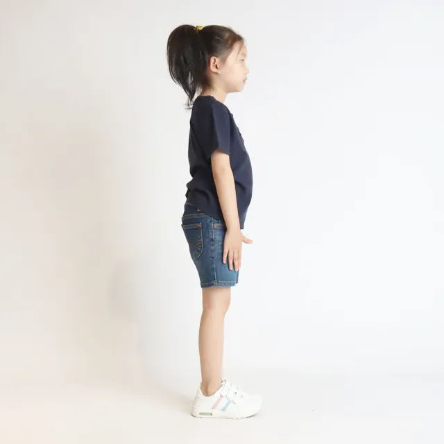 【Lee 官方旗艦】童裝 短袖T恤 / 星球繡標 深海藍 標準版型(LL2002139PC)