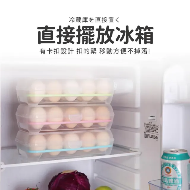 【指選好物】15格雞蛋盒(透明雞蛋盒 15格 大容量 雞蛋托 雞蛋格 收納盒 食物保鮮盒)