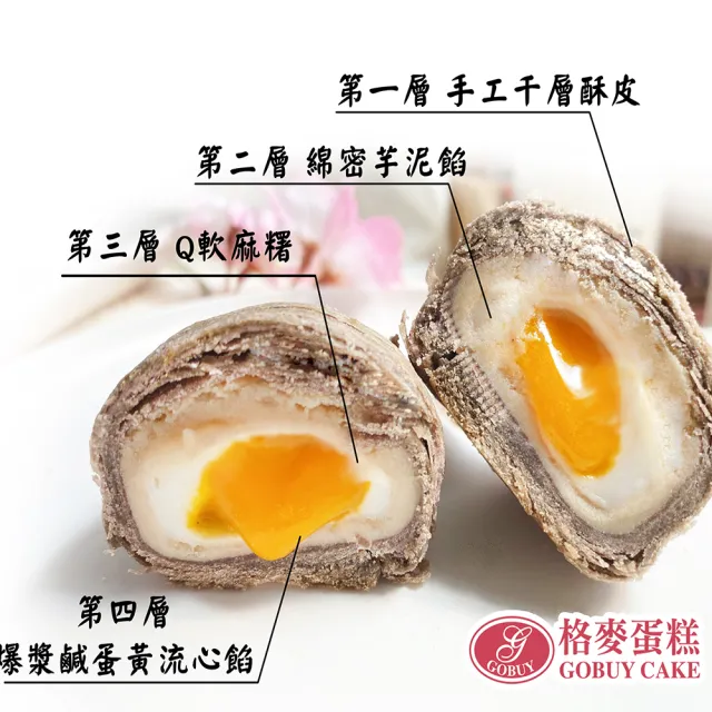 【格麥蛋糕】流心奶黃芋頭酥禮盒9入*2盒(流芯/流沙/鳳梨酥/蛋黃酥/奶皇)_年菜 年節禮盒