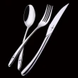 【PUSH!】餐具316不銹鋼叉子刀叉牛排刀叉西餐餐具(刀叉勺三件套裝E162)