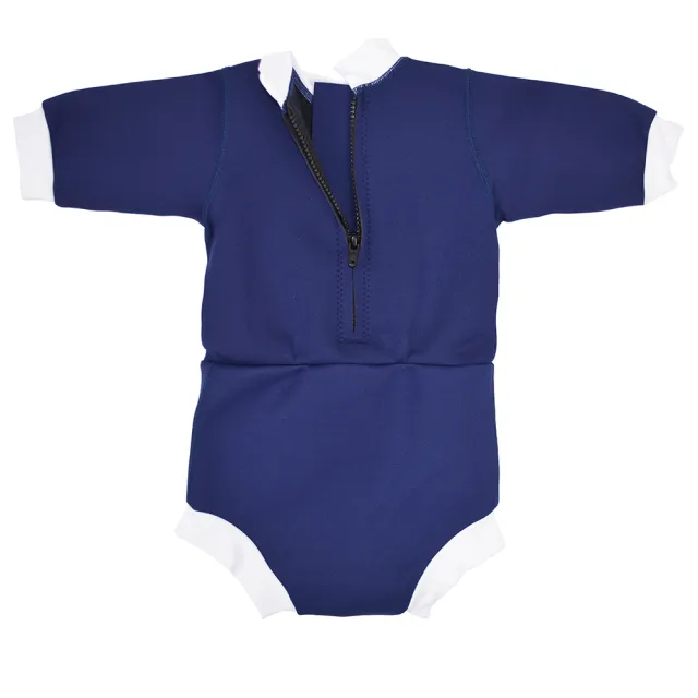 【Splash About 潑寶】嬰兒 尿布褲 連身 防曬 抗UV-海軍藍白(嬰兒泳褲)