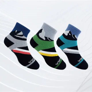 【WOAWOA】3入組 百岳能量激發登山襪-中筒(登山襪 除臭襪 機能襪 襪子 中筒襪 足弓襪 9199289)