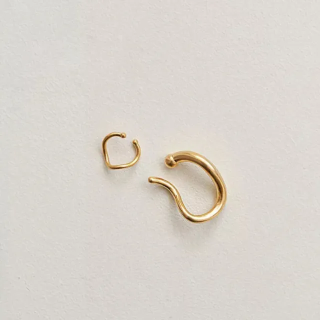 【Eclare & Miel】復古個性百搭蜿蜒曲線耳骨夾RAER0076(金色)
