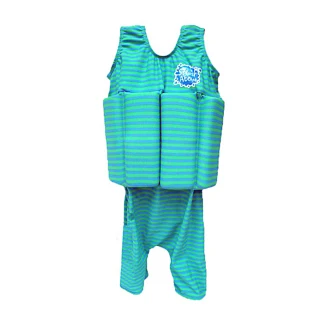 【Splash About 潑寶】兒童泳衣 浮力 短褲 防曬 - 珊瑚綠條紋(兒童浮力泳裝)