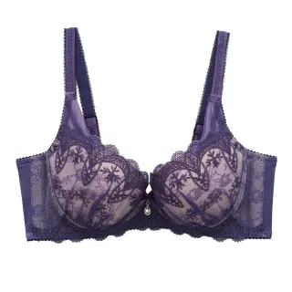 【SAVVY 莎薇】魔力推推 DEF90 罩杯內衣-集中機能-刺繡蕾絲性感-竹纖材質肌側-AB4628VY(紫)