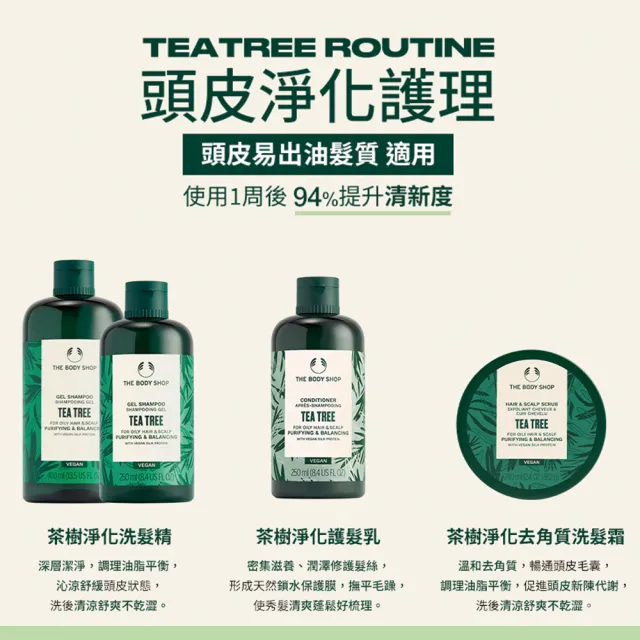 【THE BODY SHOP 美體小舖】茶樹淨化洗髮精(250ml/控油)