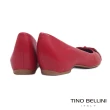 【TINO BELLINI 貝里尼】巴西進口小圓釘內增高平底鞋FBT0004(紅)