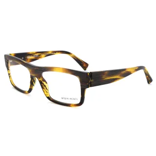 【Alain Mikli】法式鬼才視覺魔法師 質感粗框造型光學眼鏡(琥珀 A01344 B08T)