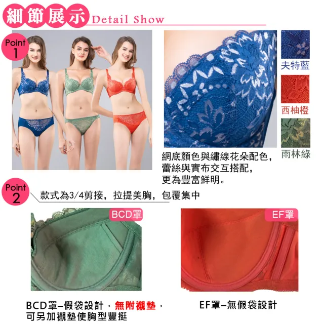 【Swear 思薇爾】花舞影蝶系列B-F罩蕾絲包覆女內衣(夫特藍)_出清品