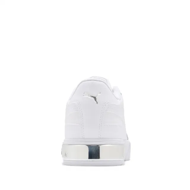 【PUMA】休閒鞋 Cali Star Metallic 女鞋 金屬裝飾 皮革鞋面 穿搭推薦 白 銀(38021901)