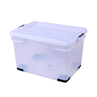 【KEYWAY 聯府】簡約透明收納箱90L-3入組(MIT台灣製 搬家/露營/玩具/車用/衣物置物整理箱)