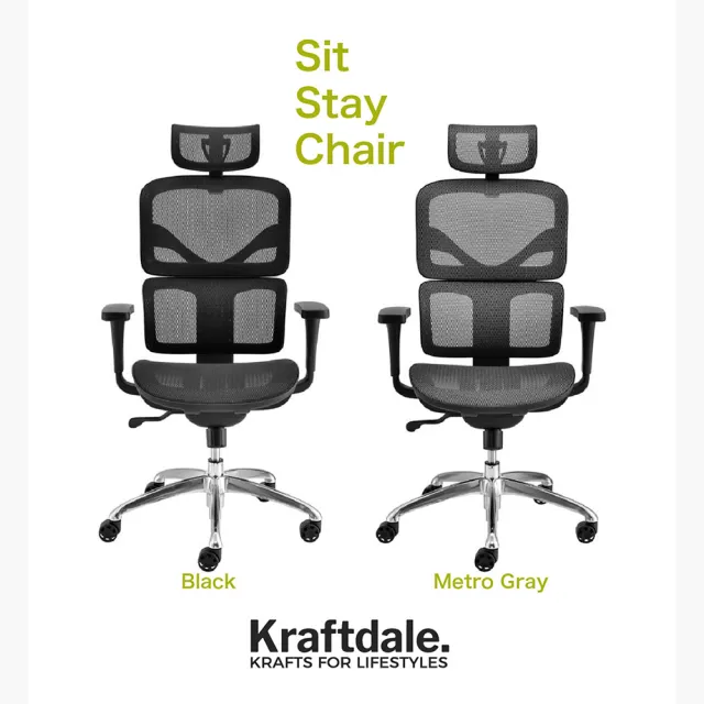 【Kraftdale】Sit-Stay 人體工學椅(辦公椅 電競椅 網椅 電腦椅)