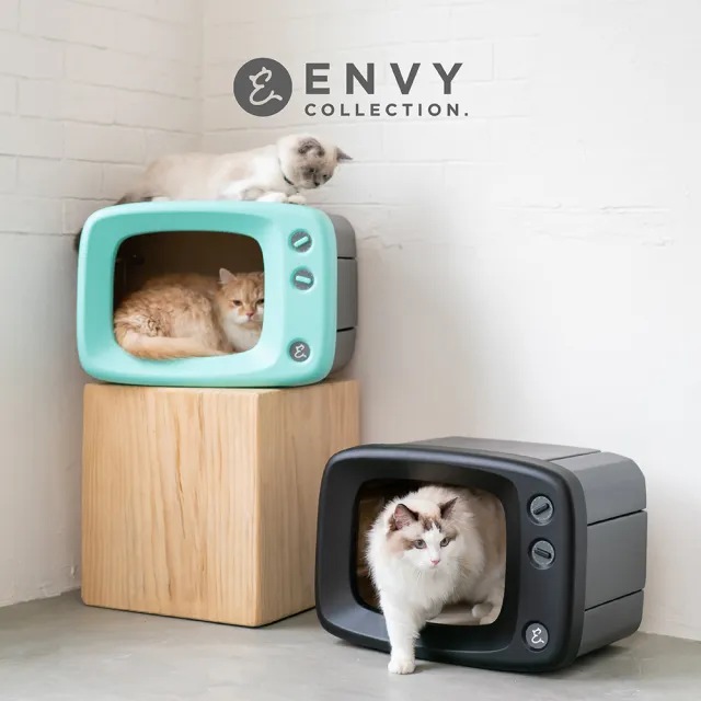 【ENVY COLLECTION】復古電視貓窩(貓抓板 磨抓墊 睡床)