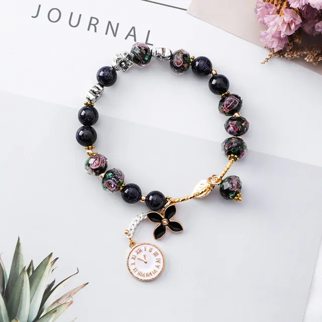 【I.Dear Jewelry】韓國幾何個性潘朵拉風格琉璃珠手鍊(4色)